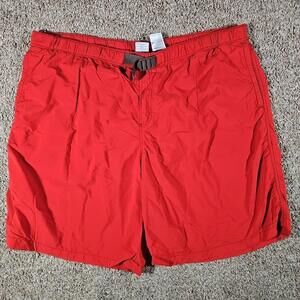 Columbia Omnishade 3X Belted Red Shorts